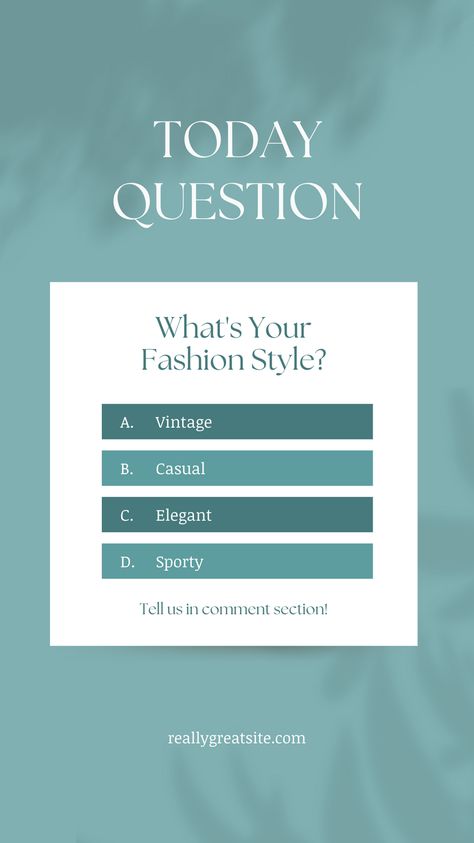 Mint Minimalist Fashion Option Question Instagram Story Canva Template😁#InstagramStoryTemplates #FreeDesignResources #SocialMediaTemplates #CreativeContentIdeas #PinterestInspiration Fashion Interactive Posts, Fashion Quiz Instagram, Story Ideas Instagram Questions, Fashion Questions Instagram, Minimalistic Story Ideas, New Post On Instagram Story, Interactive Instagram Story Ideas For Brands, Instagram Story Polls Ideas Fashion, Instagram Story Ideas Company