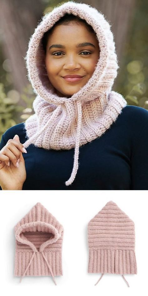 Crochet Cowl Hood Pattern, Hooded Neck Warmer Crochet, Free Crochet Ear Flap Hat Pattern, Crochet Ski Mask Free, Hoodie Scarf Knitting Pattern, Crocheted Hooded Cowl, Crocheted Hat With Scarf Attached, Crochet Hat Hood, Crochet Hood Balaclava