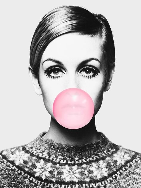 "Twiggy print, celebrity, Scandinavian, Nordic, Trendy print, Styled, Scandinavian art, Modern art, Wall art, Print, Minimalistic, Modern" Photographic Print by juliaemelian | Redbubble Twiggy Poster, 60s Prints, Scandinavian Art Modern, Twiggy Lawson, Hubba Bubba, Bubble Wall, Modern Art Wall, Pink Bubbles, Scandinavian Art