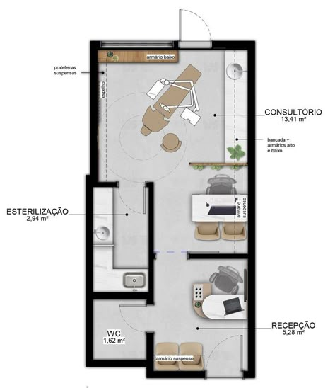 Small Dental Clinic Design Floor Plans, Small Dental Clinic Design, Small Dental Clinic Interior Design, Small Dental Clinic, Esthetician Room Supplies, Dentist Office Design Interiors, Dental Design Interior, Dentistry Office, Dental Clinic Design