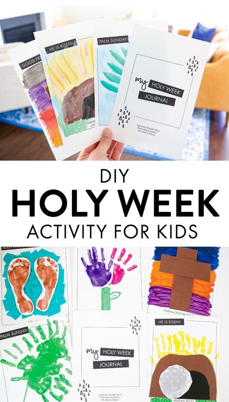 Preschool Good Friday Craft, Easter Week Crafts, Easter Week Preschool Activities, Lent Toddler Activities, Good Friday Activities For Preschool, Holy Week Activities For Kids, Easter Week Activities, Holy Week For Kids, Holy Week Activities