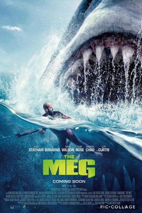 Meg Movie, Shark Film, The Meg, Robert Taylor, 2018 Movies, Tv Series Online, Jason Statham, Film Review, New Poster