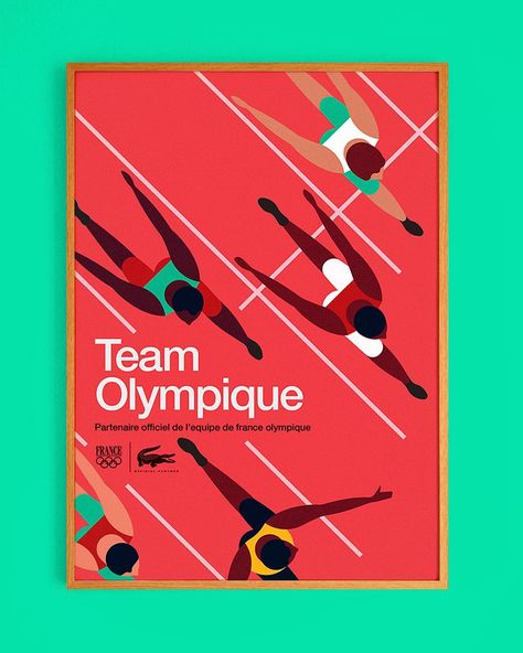 Runners. Team Olympique poster 3 #poster #graphic #design #mikelemanski Sports Illustrations Design, Visual Hierarchy, 타이포그래피 포스터 디자인, Sport Poster Design, Sport Illustration, Pure Form, Sports Graphic Design, Grafic Design, Poster Layout