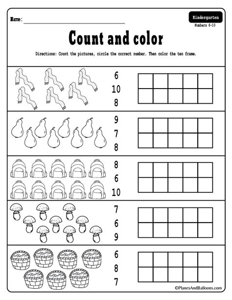 Fun free printable Fall worksheets for kindergarten math - number recognition 1-10 and counting activities. They also include five frames and ten frames. #kindergarten #math #worksheets Math Counting Worksheets, Counting Worksheets For Kindergarten, Kindergarten Math Free, Kindergarten Math Worksheets Free, Counting Worksheets, Preschool Math Worksheets, Numbers Kindergarten, Free Kindergarten Worksheets, Counting Numbers