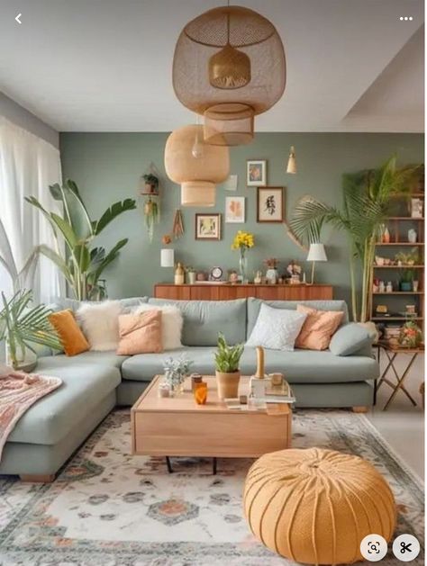 Minimalist Bohemian Living Room, Lots Of Plants, Ideas Living Room, Living Room Colors, Boho Living Room, Neutral Decor, Living Room Inspo, New Living Room, Ideas Living