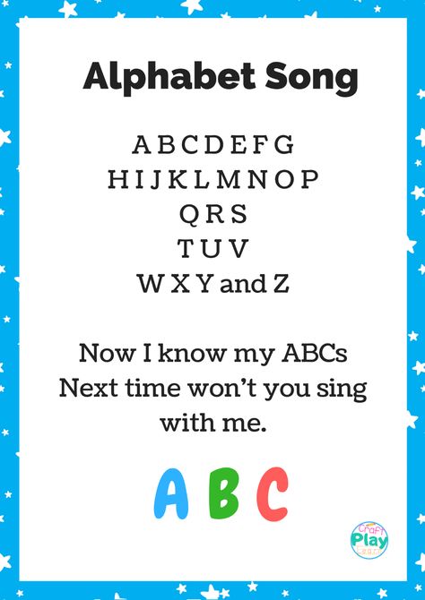 Teaching the alphabet can be super fun! In fact there are so many fun Alphabet activities that you can teach preschool kids. Music is a great way to teach children the alphabet. It helps them to learn to say the basic sounds of each letter. Nursery Rhyme Printables, Rhyming Poems For Kids, Hm Kids, Nursery Rhymes Lyrics, Family Activities Preschool, Rhymes Lyrics, Rhyming Poems, Alphabet Song, Abc Song