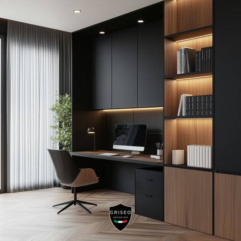 Home Office Design by Griseo Interior 🇮🇹 Follow @griseointerior if you love interior design ✍🏻 Work Table Design, Floating Desks, Luxe Office, Gray Office, Small Offices, Desk Solutions, Modern Home Offices, Small Home Offices, Floating Desk