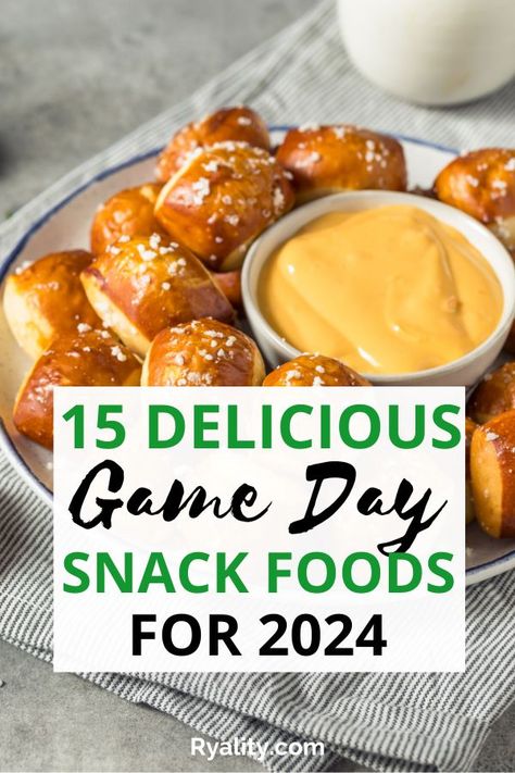 Love the easy game day snacks ideas! Best Snacks For Football Games, Football Game Day Snacks, Post Game Team Snacks, Gaming Snacks, Snacks For Football Games, Game Day Apps, Easy Game Day Snacks, Healthy Game Day Snacks Football Season, Game Day Snacks Football