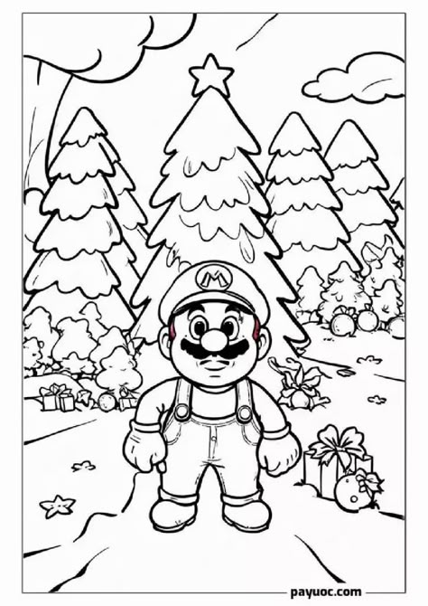 25+ Christmas Mario Coloring Pages (FREE PDFs) Mario Coloring, Free Christmas Coloring Pages, Christmas Coloring Sheets, Mario Coloring Pages, Brother Christmas, Hand Sewing Projects, Coloring Activities, Color Pictures, Jolly Santa