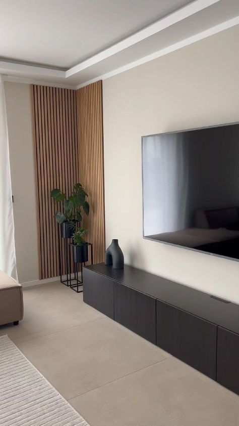 Tv Unit Simple Design, Tv Unit Simple, Wall Tv Unit, Popular Living Room Colors, Ashley Furniture Bedroom, Popular Living Room, Open Kitchen And Living Room, Wall Tv Unit Design, Bed Frame Design