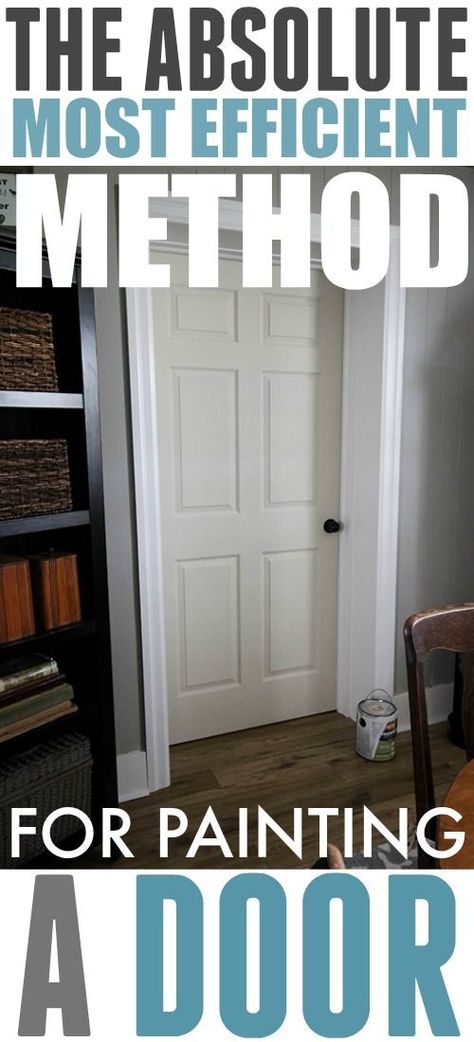 The fastest, most efficient way to paint a door. Best Way To Paint 6 Panel Doors, How To Repaint Doors, Diy Paint Door Interiors, Diy Painting Doors Interior, How To Paint 6 Panel Interior Doors, Paint A Door How To, Repainting Doors And Trim, Repaint Interior Doors, How To Repaint Interior Doors