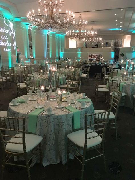 Light Teal Quinceanera Theme, Jazmine Quinceanera Theme, Mint Green Sweet 16 Decorations, Teal And Gold Sweet 16 Party Ideas, Light Green Quince Theme, Sweet Sixteen Party Ideas Green, Sweet 16 Decorations Green, Mint Green Quinceanera Theme, Sweet 16 Party Ideas Green