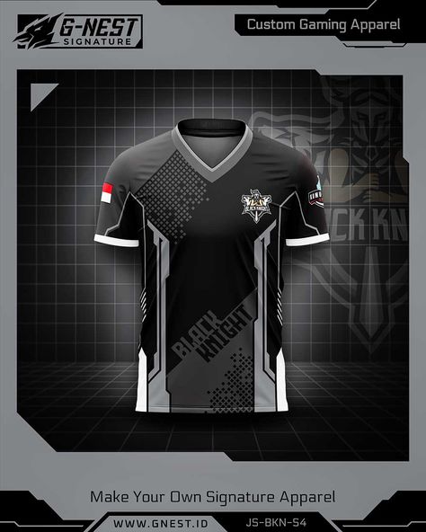 Jersey Esport / Gaming JS-BKN-S4 Custom Gaming Apparel by gnest.id Esport Jersey Design Ideas, Esports Jerseys Design, Jersey Esport Gaming, Gaming Jersey Design, Esport Jersey Design, Jersey Layout, Sport Jersey Design, Jersey Esport, Jersey Design Ideas