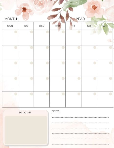 FREE Undated Calendar Printable To Download plannergratis #itineraryplanner #canvaplanner📚. Monthly Planner Template Free Printable, December Monthly Planner, Aesthetic Monthly Planner, Cute Monthly Planner, Pink Monthly Planner, Business Planner Organization, Student Planner Organization, Planer 2024, Monthly Planner Ideas