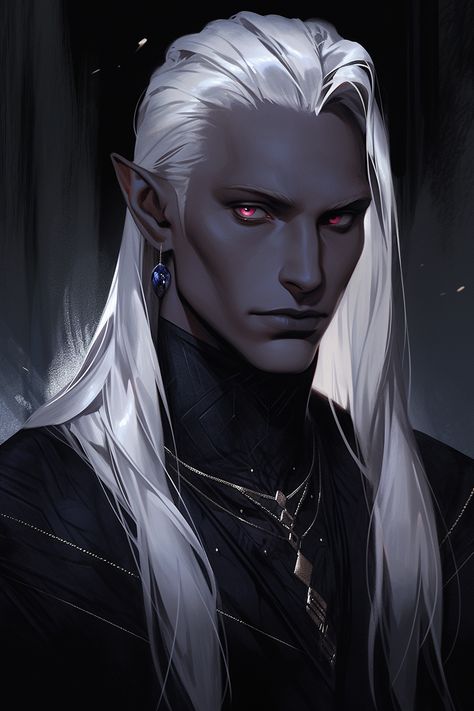 Drow Male Art, Drow Character Art, Drow Oc, Dark Elf Male, Drow Dnd, Cinnamon Roll Wallpaper, Fantasy Male Art, Mroczny Elf, Drow Male