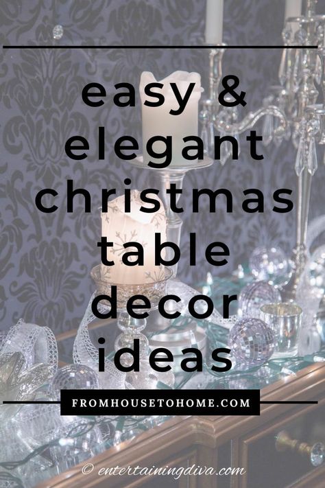 Elegant Christmas Table, Christmas Table Decor Ideas, Tablescape Christmas, Elegant Christmas Centerpieces, Christmas Dinner Table Settings, White Table Settings, Xmas Table Decorations, Table Decoration Ideas, Christmas Table Decoration