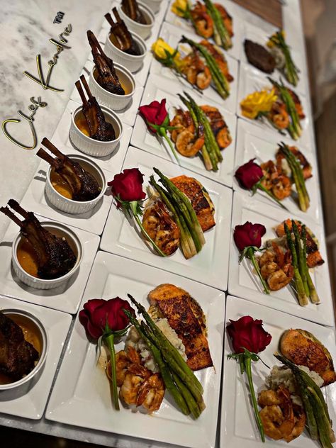 Husband Appreciation Dinner, Plated Wedding Food, Wedding Food Plated Dinner, Wedding Dinner Plate Food, Wedding Plated Dinner Ideas, Elegant Party Food Ideas, Plated Wedding Dinner Ideas, Wedding Dinner Ideas Food Plated, Wedding Dinner Ideas Food Receptions