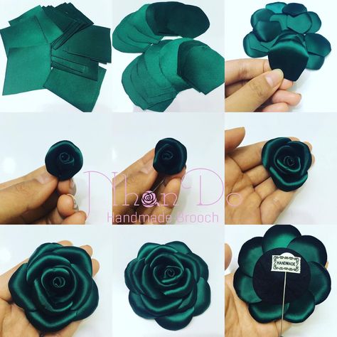 Green rose - handmade flower brooch from silk ribbon  #handmadebrooch #flowerbrooch #silkrose #handmadebroochpins #amazon #nhandohandmade #roseflowers #brooch #giftforher #giftformom #giftforteacher Shed Floor, Rose Rise, Handmade Flower, Green Rose, Silk Ribbon, Flower Brooch, Ribbon, Silk, Green