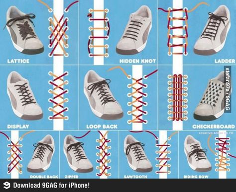 How to tie your shoes in style Ways To Tie Shoelaces, Ways To Lace Shoes, How To Tie Shoes, Creative Shoes, Shoe Lace Tying Techniques, Green Converse, Tie Shoelaces, Pattern Steps, Sustainable Brand