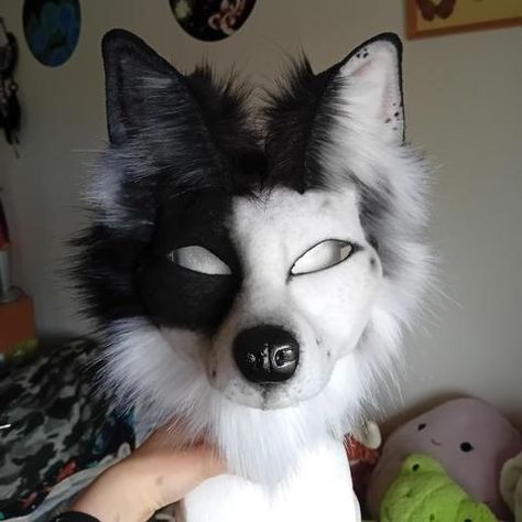 tinkeringspirit's Depop Shop | Depop Therian Mask Commission, Matching Ponytown Outfits, Dog Mask Ideas, Canine Therian Mask Ideas, Doberman Therian Mask, African Wild Dog Therian Mask, Cool Therian Mask, Therian Bracelet Ideas, Fur Suit Ideas