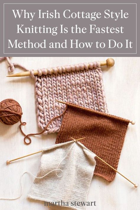 Why Irish Cottage Style Knitting Is the Fastest Method and How to Do It Lever Knitting, Knitting Hacks, Lucet, Knitting Basics, Irish Cottage, Beginner Knitting, Beginner Knitting Projects, Learn To Knit, Knitting Tutorials