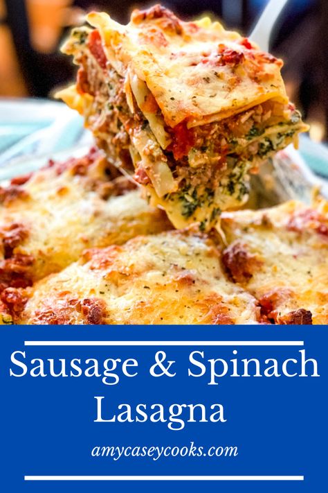 Sausage And Mash Lasagna, Sausage And Spinach Lasagna Recipe, Italian Sausage Lasagna Recipe Ricotta, Lasagna With Ricotta And Spinach, Lasagna Recipe With Vegetables And Meat, Pesto Sausage Lasagna, Pesto And Sausage Lasagna, Lasagna With Spinach And Meat, Lasagna Recipe With Sausage