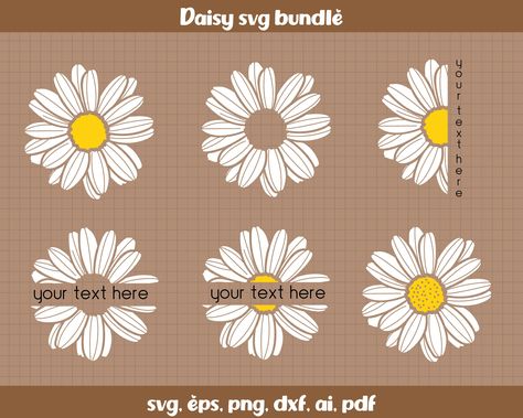 Daisy Flower Svg, Daisy Clipart, Daisy Doodle, Daisy Svg, Flower Svg Files, Unicorns Clipart, Floral Doodle, Flower Silhouette, Floral Png