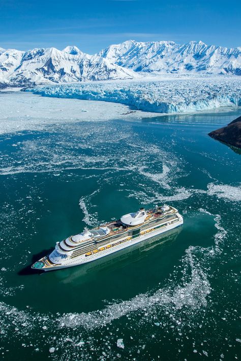 Hubbard Glacier, Alaska | Take a journey as epic as the destinations on a cruise to Hubbard Glacier, Alaska. Sail past some of North America’s largest glaciers and spot epic wildlife from the comfort of your fully-loaded cruise ship. Santiago Chili, Oceania Cruises, Hubbard Glacier, Silversea Cruises, Antarctica Cruise, Crystal Cruises, Alaska Glaciers, Royal Caribbean Ships, Ocean Adventure