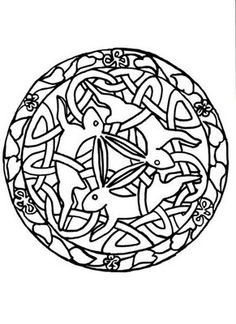 The Three Hares, 3 Hares, Hare Tattoo, Three Rabbits, Three Hares, Celtic Knot Designs, Sculptures Céramiques, Celtic Knotwork, Rabbit Art