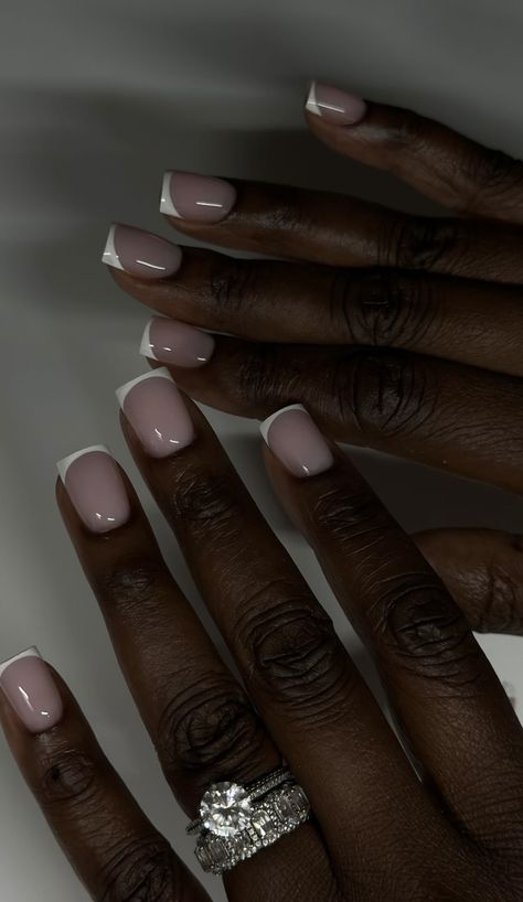 Nude Nails Brown Skin, Russian Nails Manicures, Nude Nails Brown, Russian Manicure Design, Nails Brown Skin, Drippy Nails, French Manicure Gel Nails, French Manicure Gel, Manicure Gel Nails