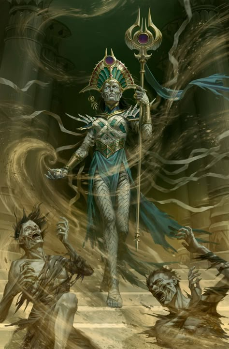 ArtStation - Flee Mortals! Ashyra, Keeper of Kings Egyptian Dnd, Tomb Kings, Ancient Dragon, Dungeons And Dragons Classes, Dnd Monsters, Monster Concept Art, Soul Art, Warhammer Fantasy, Fantasy Aesthetic