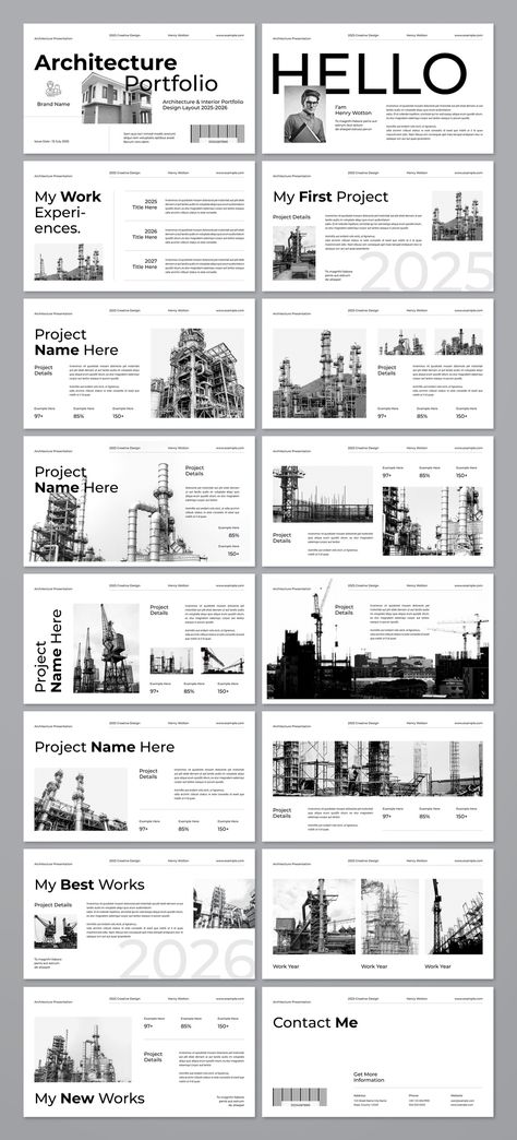 with minimalist style. Features 100+ unique slides, 100+ icons, and 50+ photos. Perfect for architects, designers, and Presentation Template Architecture, Architecture Slide Presentation, Architecture Presentation Slides, Architecture Powerpoint Presentation, Architecture Presentation Template, Minimalist Presentation Design, Ppt Template Design, Presentation Slides Design, Presentation Deck