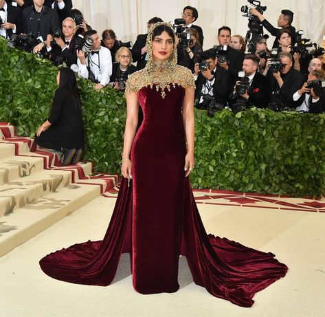 All eyes are on Priyanka Chopra as she is about to make her red carpet debut at the Cannes Film Festival. Priyanka Chopra Met Gala 2018, Heavenly Bodies Met Gala, Best Met Gala Looks, Project Illustration, Gala Outfits, Met Gala Outfits, Met Gala Dresses, Gala Looks, Best Gowns