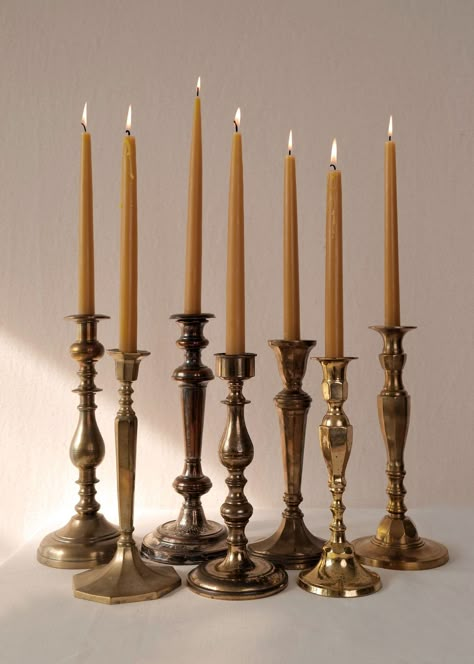 Brass candlesticks decor