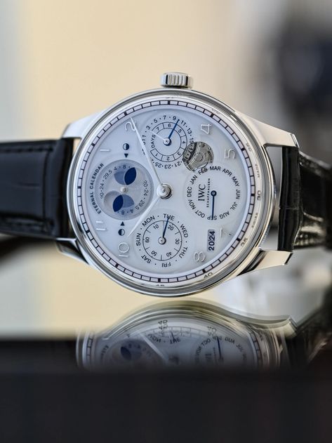 First look: The Ultra-Complex IWC Portugieser Eternal Calendar (incl. Video) Iwc Portuguese, Iwc Portofino, Iwc Pilot, Monochrome Watches, Iwc Watches, Time Keeper, Skeleton Watches, Pilot Watch, Perpetual Calendar