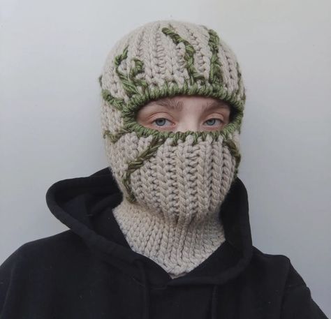 Balaclava Design, Crochet Balaclava, Crochet Hood, Crochet Mask, Knitted Balaclava, Beginner Crochet Tutorial, Diy Vetement, Diy Clothes Design, Gothic Dolls