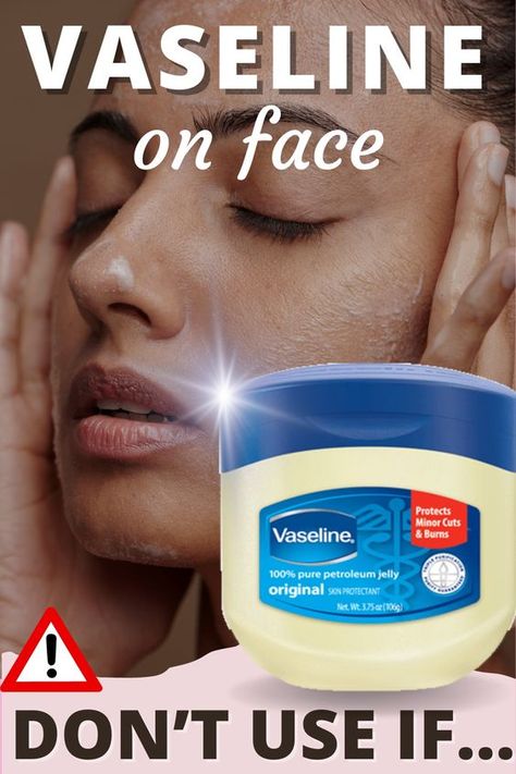 How does vaseline work and is vaseline safe for face? Is vaseline comedogenic? Will vaseline cause acne? Can vaseline be used as a moisturizer? Can vaseline cause pimples? What are some vaseline alternatives? Click this pin to learn if using vaseline is right for your skin or why you may want to skip it in your skincare routine. | Dr. Arsalan Aspires Vaseline On Face, Vaseline Uses For Face, Vaseline For Face, Skin Tightening Essential Oil, Wrinkles Remedies Face, Skincare Oil, Vaseline Uses, Vaseline Petroleum Jelly, Wrinkle Remedies