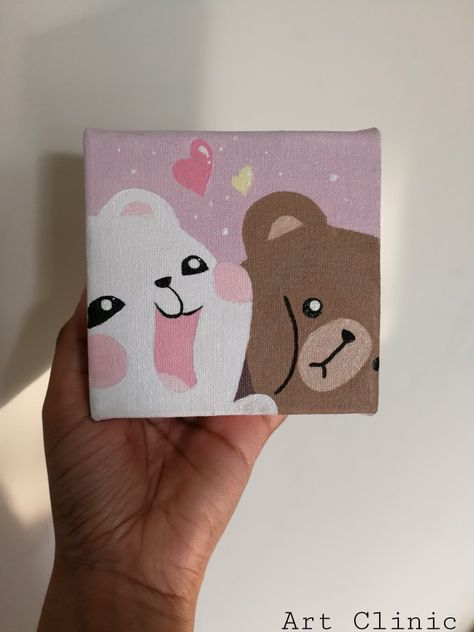 #aesthetic #art Small Painting Ideas Mini Canvas, Cute Love Paintings, Cute Easy Paintings, Creative Videos, Canvas Drawing, Surat Gujarat, Cute Canvas Paintings, Cute Paintings, Small Canvas Art