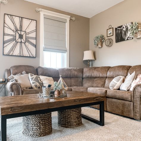 Tan walls living room