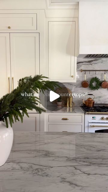 EMILY WHITE | home & design on Instagram White Pearl Quartzite Kitchen, Infinity White Quartzite Countertops, White Quartz Texture, White Pearl Quartzite Countertops, Viscount White Granite Countertops, Best Quartz For White Cabinets, Sea Pearl Quartzite Countertops, Mont Blanc Quartzite Countertops, Pearl Quartzite Countertops