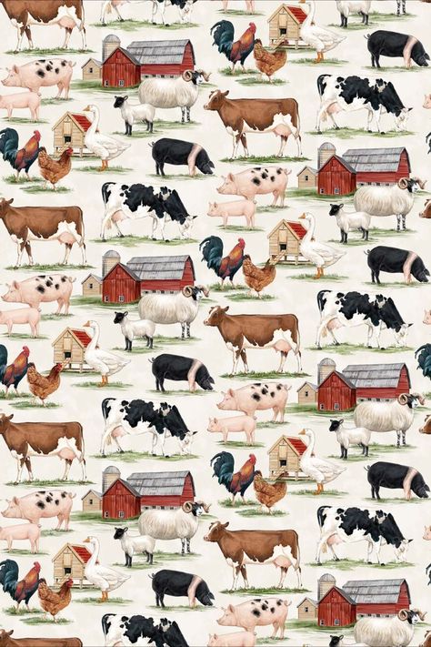 Farm Animal Quilt, Cowboys And Angels, Fall Canvas Painting, Northcott Fabrics, Western Wallpaper Iphone, Western Wallpaper, Cowboy Theme, Chicken Art, Animal Quilts