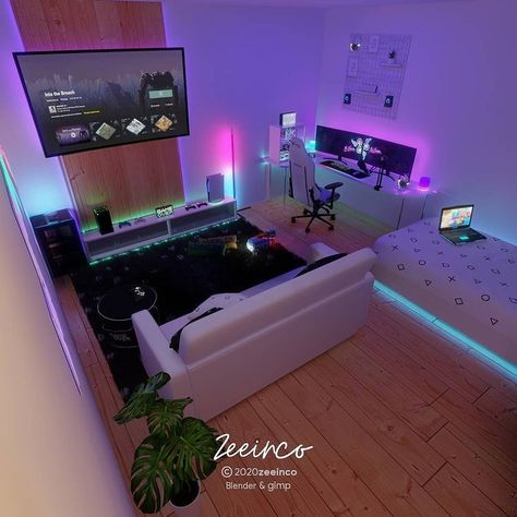 Gamers Aesthetic, Small Game Room Ideas, Small Gaming Room Ideas, Gamer Room Design, Small Room Setup, Gaming Room Ideas, Aesthetic Gaming, Aesthetic Game, Gaming Aesthetic