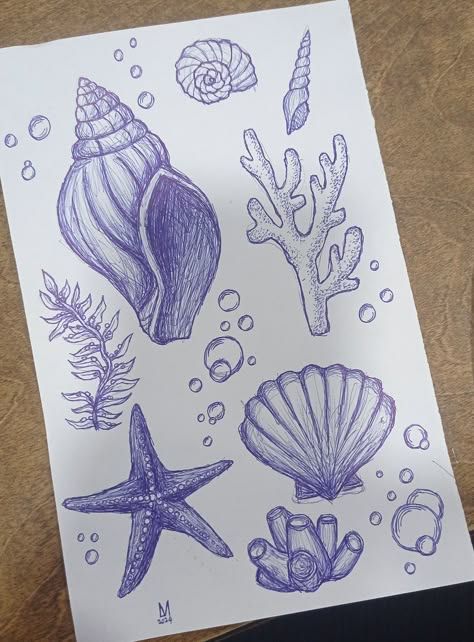 Sea Drawings, Paint Swatch Art, Ocean Drawing, Sea Drawing, Easy Disney Drawings, Tears Art, Desain Buklet, Cute Sketches, Social Circle