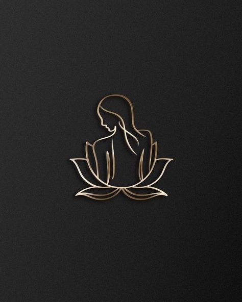 Med Spa Logo Design, Nutrition Logo Ideas, Lotus Flower Logo Design, Gold Logo Branding, Font Canva Lettering, Vision Logo, Spa Logo Design, Massage Logo, Skin Logo