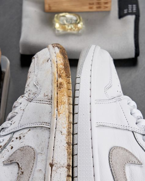 RESHOEVN8R has everything you need to keep your white sneakers looking crispy all year round! Wash Sneakers, Sneaker Washing, Dirty Tennis Shoes, Clean Sneakers White, Luxury White Textile Sneakers, Cleaning Sneakers, Cleaning Inspiration, Social Media Advertising Design, Cute Baby Shoes