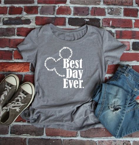 Disney SVG Best Day Ever Digital File Cricut Cut file Disney Clipart Silhouette Iron On Disney Shirt Frozen Shirts, Disney Cricut, Disney Shirt Ideas, Disney Clipart, Disney 2023, Idee Cricut, Disney Trip Shirts, Trip Shirts, Disney Etsy