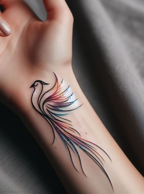 Mutterschaft Tattoos, Tato Phoenix, Phoenix Tattoo Feminine, Small Phoenix Tattoos, Tiny Tattoos For Women, Phoenix Tattoos, Phoenix Tattoo Design, Semicolon Tattoo, Tasteful Tattoos