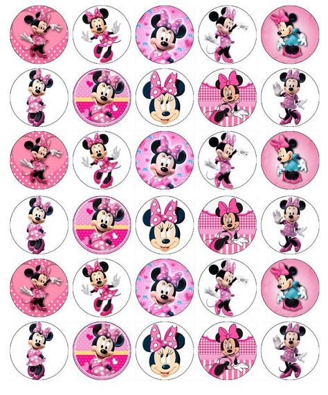 Making beautiful homemade cakes for friends and family is a great way to show them you care. Make each one totally unique with a fun cake topper lovingly chosen Disney Cupcake Toppers, Minnie Mouse Pics, Minnie Mouse Printables, Minnie Mouse Cupcake, Minnie Mouse Cupcake Toppers, Paper Fairy, Minnie Mouse Stickers, Minnie Mouse Decorations, Minnie Mouse Cake Topper