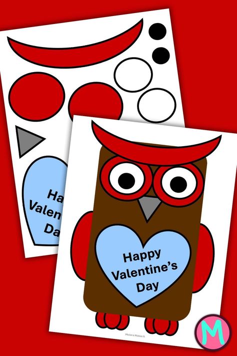 Build A Valentine’s Day Owl Craft, Cut & Paste Activity.  Grab the simple printable craft template and
have a blast making this craft with your kids. 
Perfect for toddlers, preschoolers and kindergarteners.  The template comes with two options
pre-colored, and black & white.  This
will make a great activity for teachers and homeschoolers who are celebrating
Valentine’s Day and want a cute craft. Holiday Party Crafts, Printable Diy Crafts, Craft For Preschool, Printable Craft Templates, Owl Templates, Owl Craft, Toddler Craft, Bug Crafts, Bear Crafts