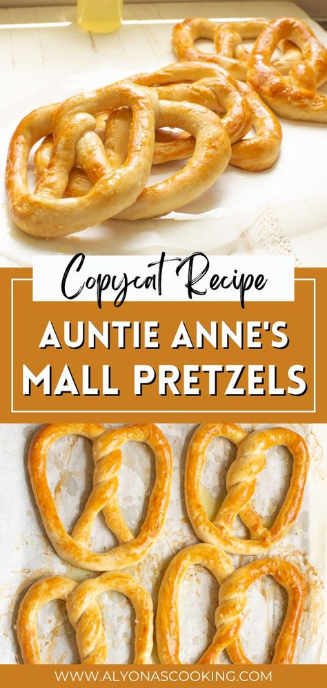 This is an exact copycat recipe of Auntie Anne’s Mall Pretzels! These soft pretzels taste just like what you can find in your local mall pretzel store. The best way to enjoy this buttery and soft pretzel is to dip it into warm cheddar cheese sauce or make your own sweet mustard dip! Mall Pretzels, Auntie Anne, Pretzel Recipe, Soft Pretzel Recipe, Mustard Dip, Cheddar Cheese Sauce, Homemade Pretzels, Homemade Soft Pretzels, Homemade Bread Recipes Easy